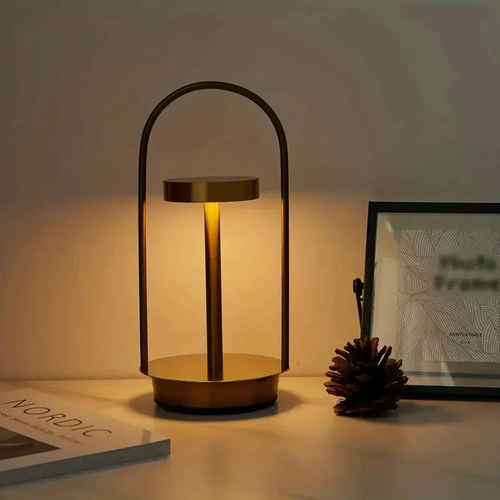 Dæmpbar Genopladelig Retro Bordlampe med Touch Kontrol