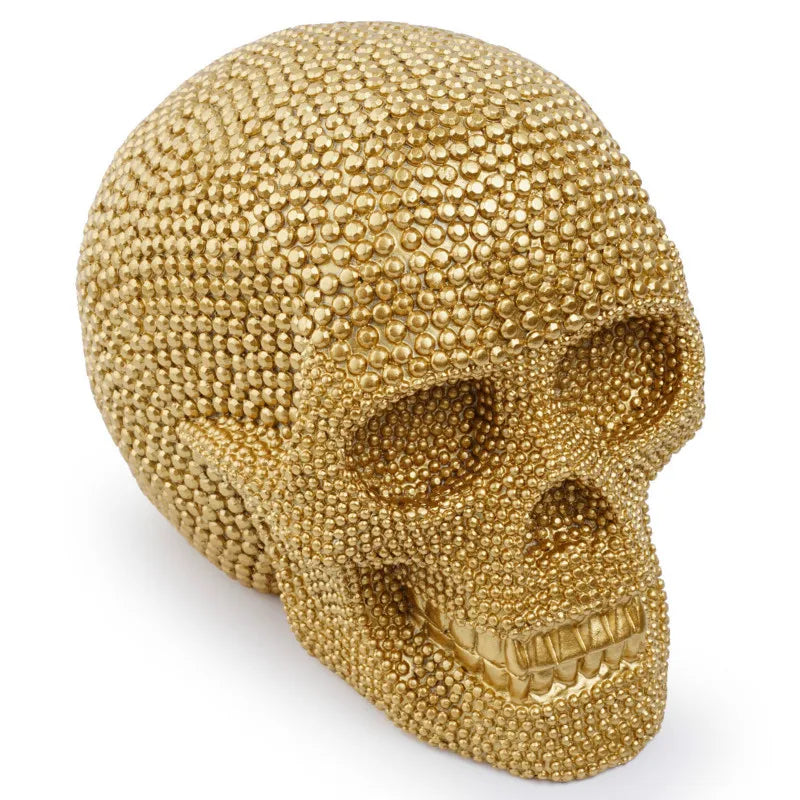 Elegant Harpiks Kranium Skulptur i Sølv og Guld