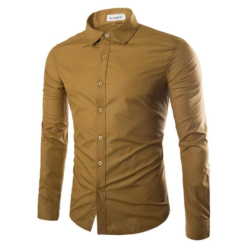 Slim Fit Krølfri Herreskjorte