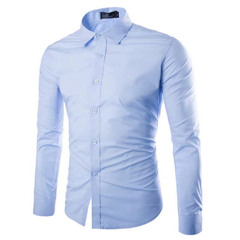 Slim Fit Krølfri Herreskjorte