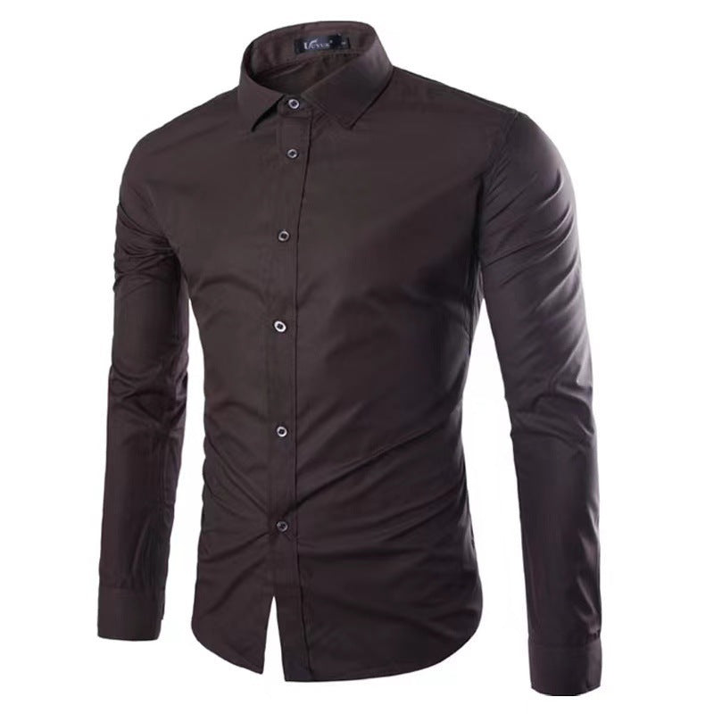 Slim Fit Krølfri Herreskjorte