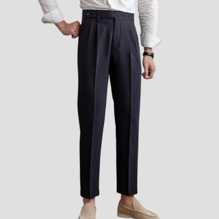 Slim Fit Herrebukser med Bügelfalte