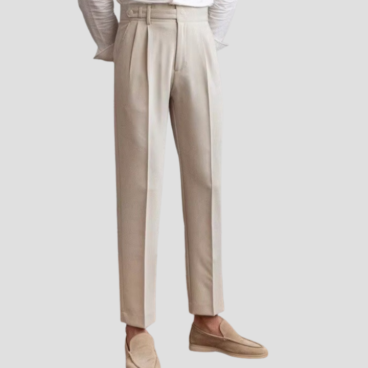 Slim Fit Herrebukser med Bügelfalte