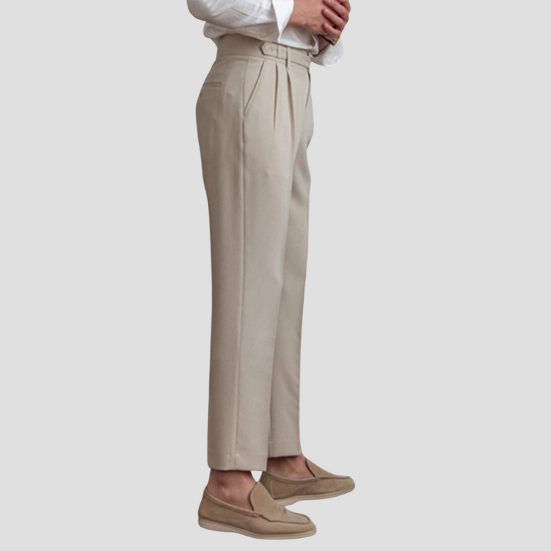 Slim Fit Herrebukser med Bügelfalte