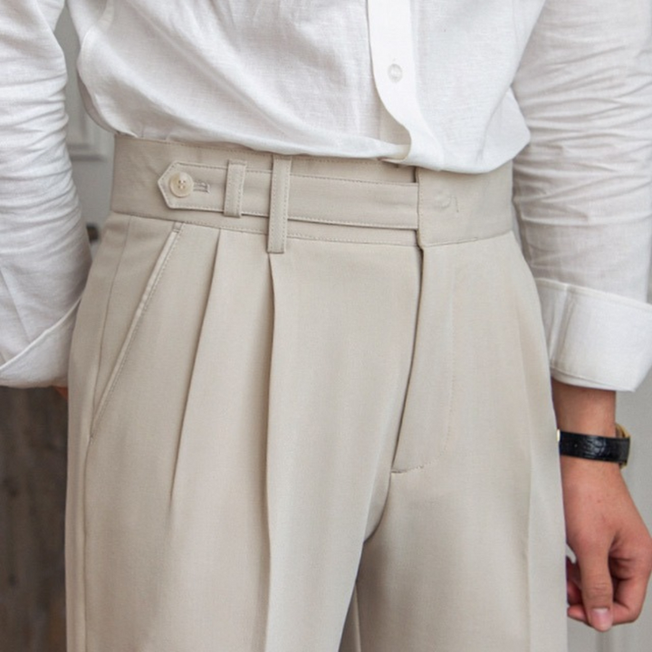 Slim Fit Herrebukser med Bügelfalte