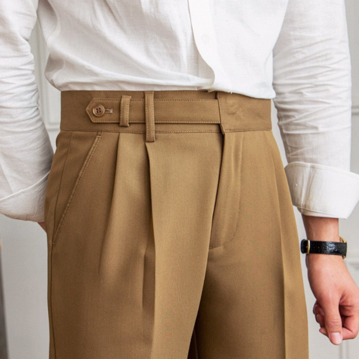 Slim Fit Herrebukser med Bügelfalte