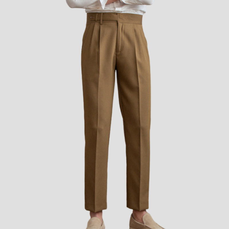 Slim Fit Herrebukser med Bügelfalte