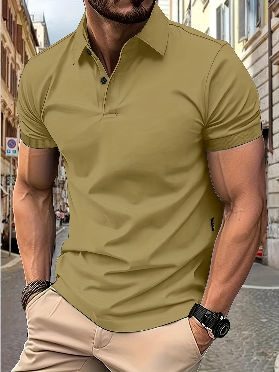 Slim Fit Poloshirt med Kent-krave