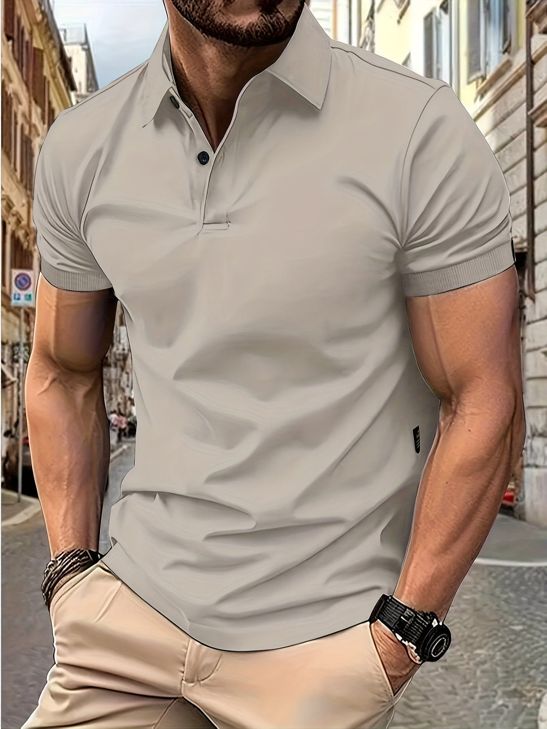 Slim Fit Poloshirt med Kent-krave