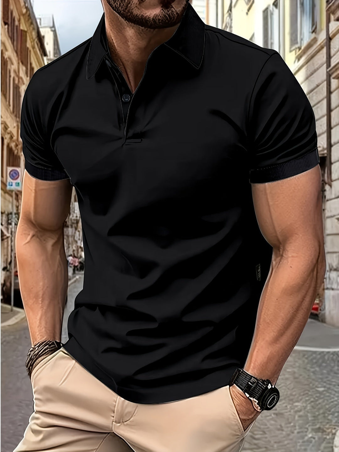 Slim Fit Poloshirt med Kent-krave