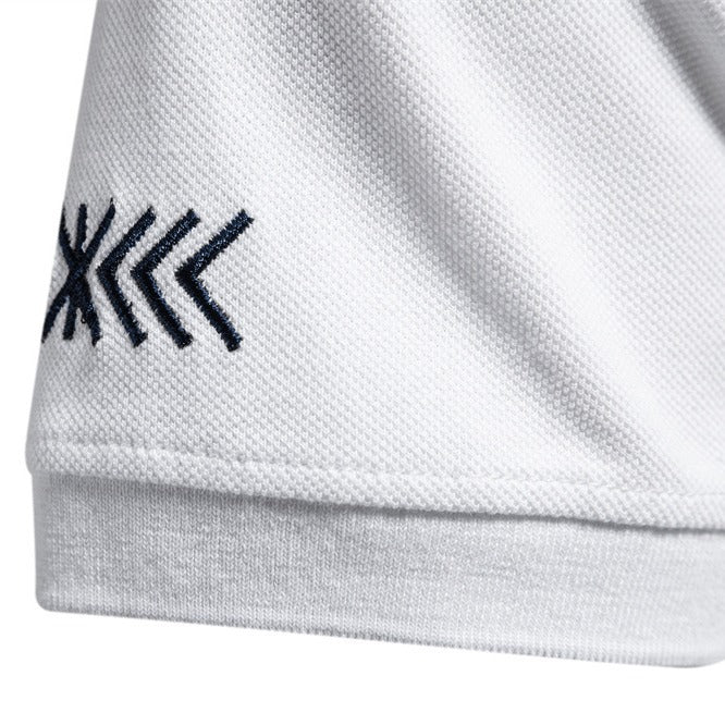 Slim Fit Poloshirt med Geometrisk Broderi
