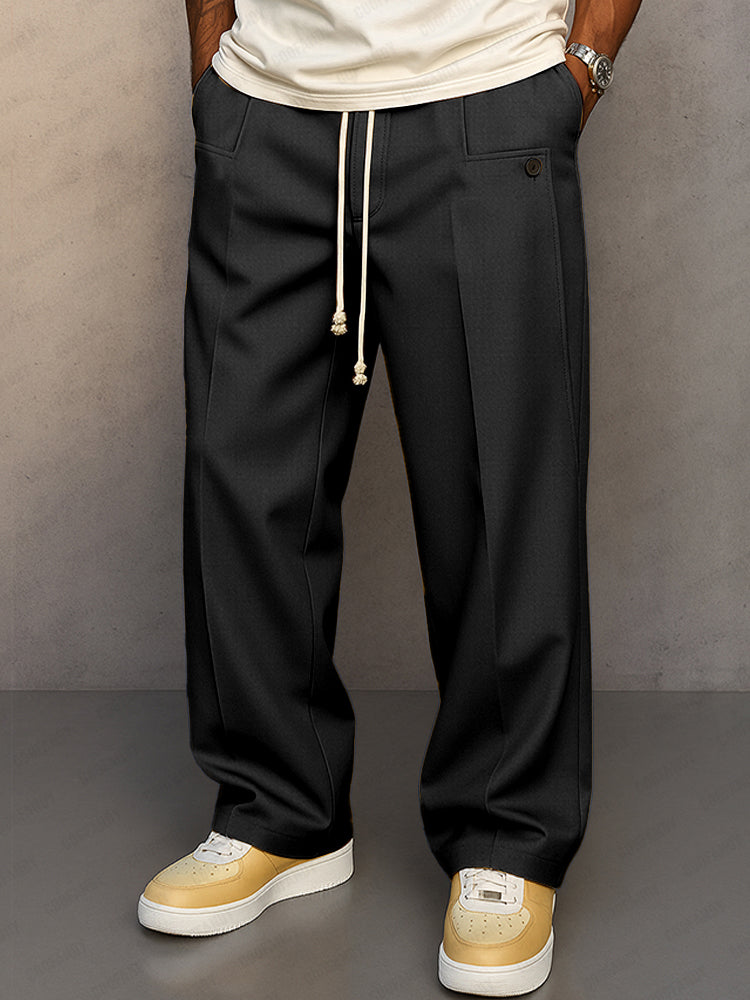 Relaxed Fit Herrenhose med Kordelzug