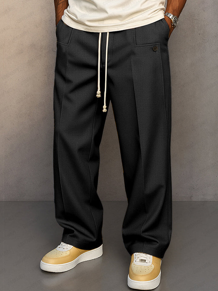 Relaxed Fit Herrenhose med Kordelzug