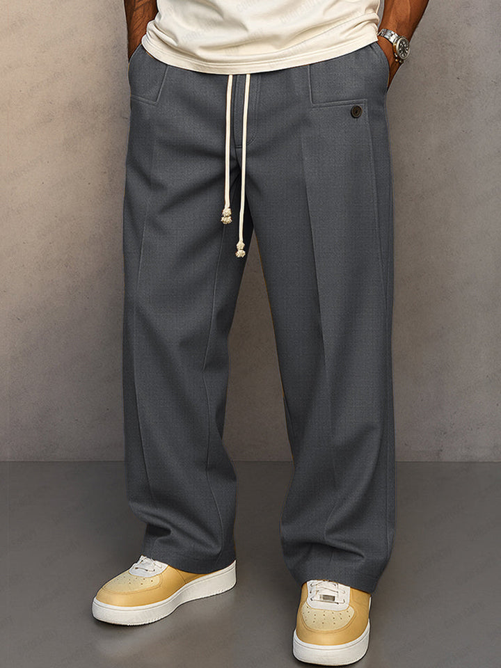 Relaxed Fit Herrenhose med Kordelzug