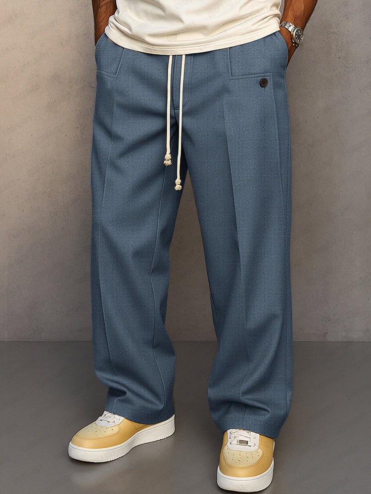 Relaxed Fit Herrenhose med Kordelzug
