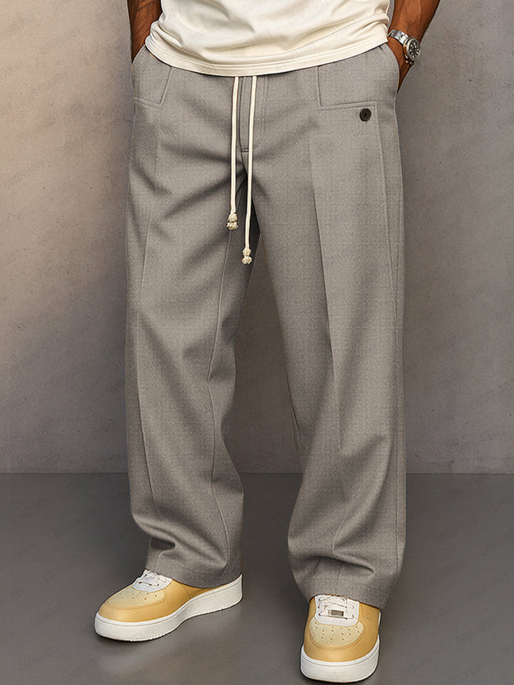 Relaxed Fit Herrenhose med Kordelzug