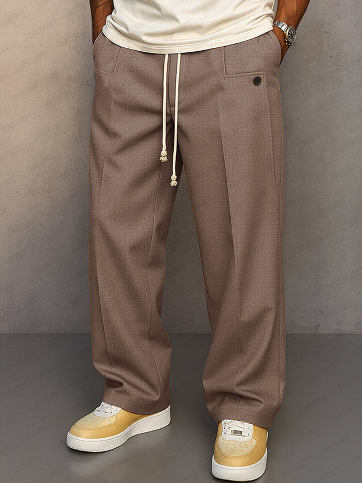 Relaxed Fit Herrenhose med Kordelzug
