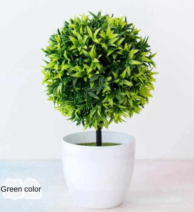 Mini Bonsai Plante i Plast til Skrivebordsdekoration