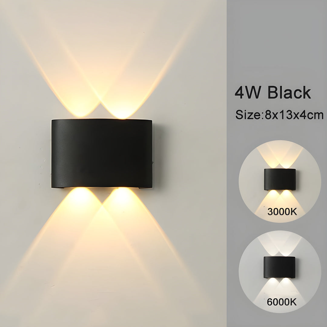 Moderne LED Væglampe med Opad- og Nedadgående Belysning