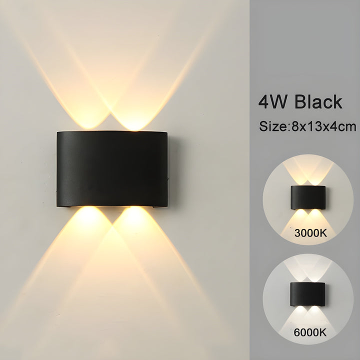Moderne LED Væglampe med Opad- og Nedadgående Belysning