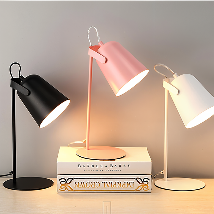 Justerbar Macaron Bordlampe i Gul med Blødt Lys