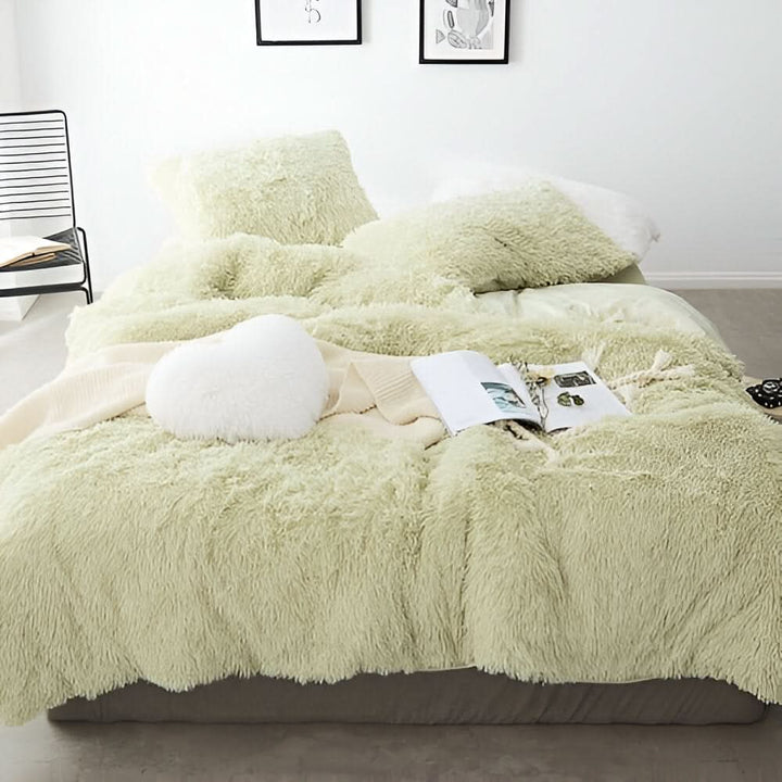 Plush Fleece Sengetøjssæt med Dynecover og Pudebetræk