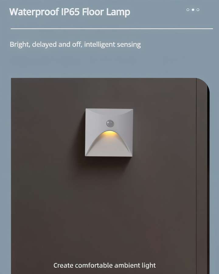 Vandtæt LED Væglampe med Bevægelsessensor i Aluminium