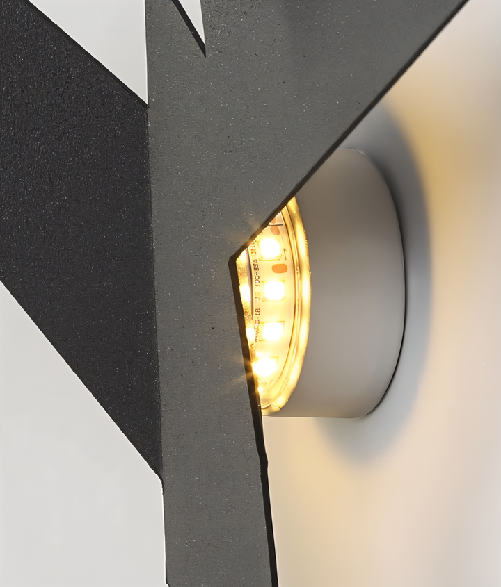 Geometrisk Origami Fugle Væglampe i Metal - Japansk Design