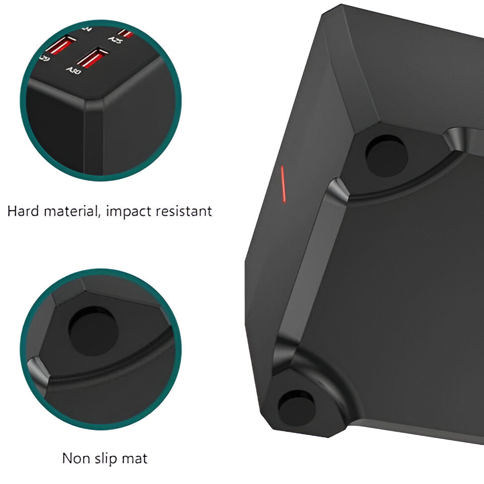 30-Port USB Opladningsstation med Hurtig Opladning og Kølevifte