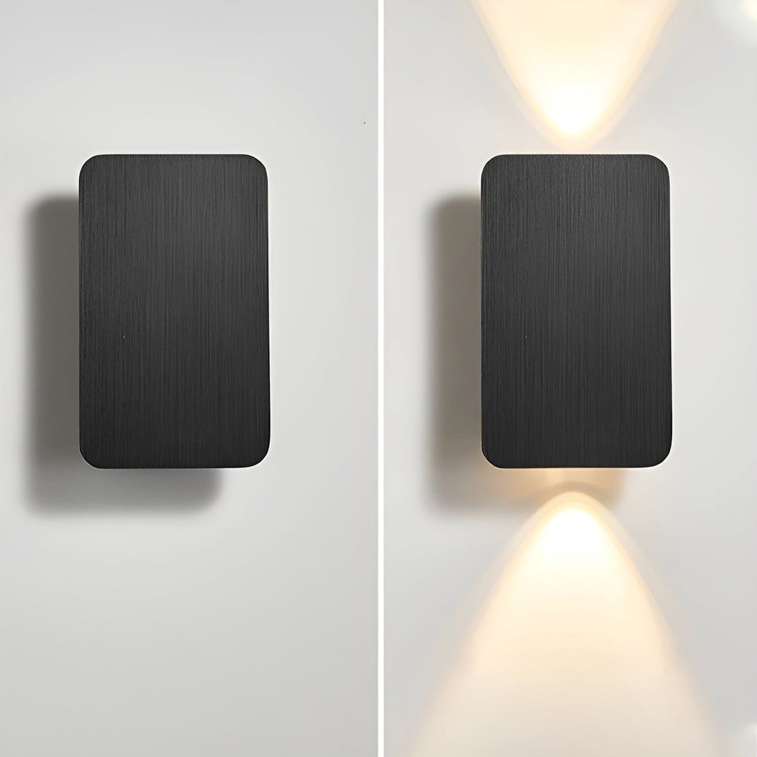 Moderne Rektangulær LED Væglampe i Aluminium