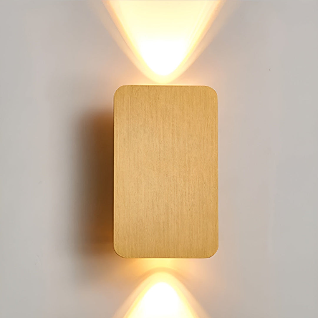 Minimalistisk LED Væglampe i Sort, Grå, Guld eller Brun