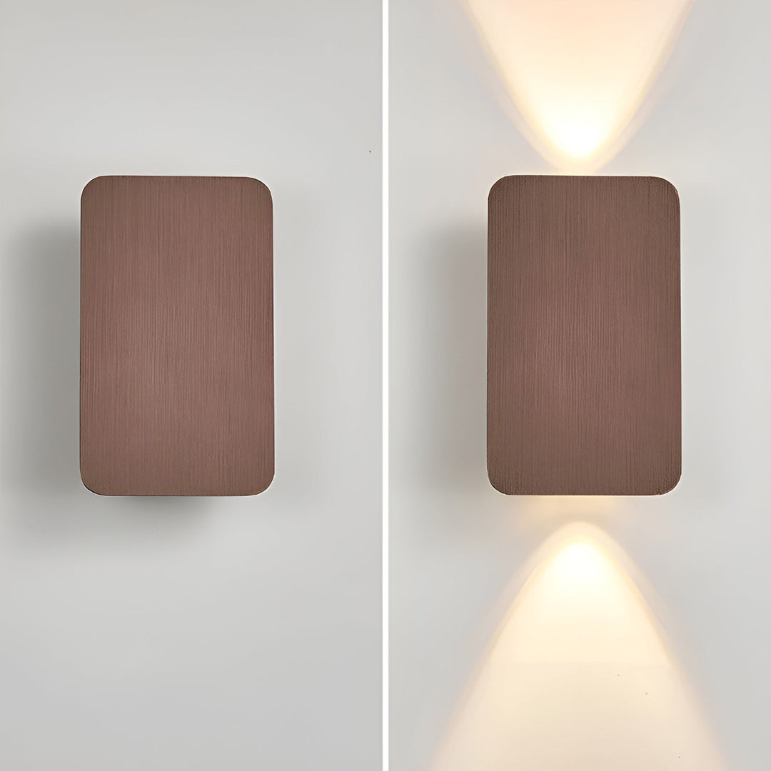 Minimalistisk LED Væglampe i Sort, Grå, Guld eller Brun