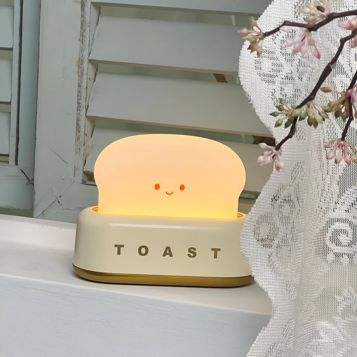 Brødrister Bordlampe med Dæmpbar LED og USB Opladning