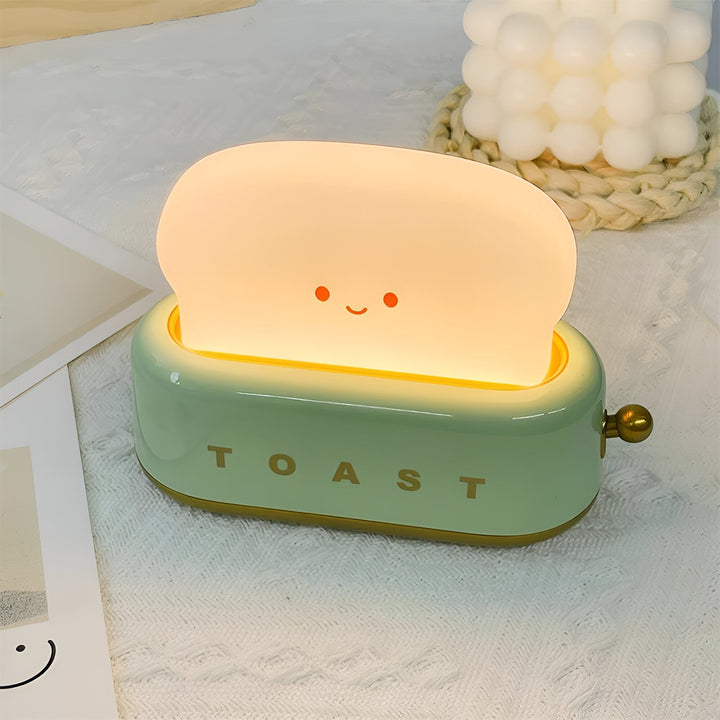Brødrister Bordlampe med Dæmpbar LED og USB Opladning