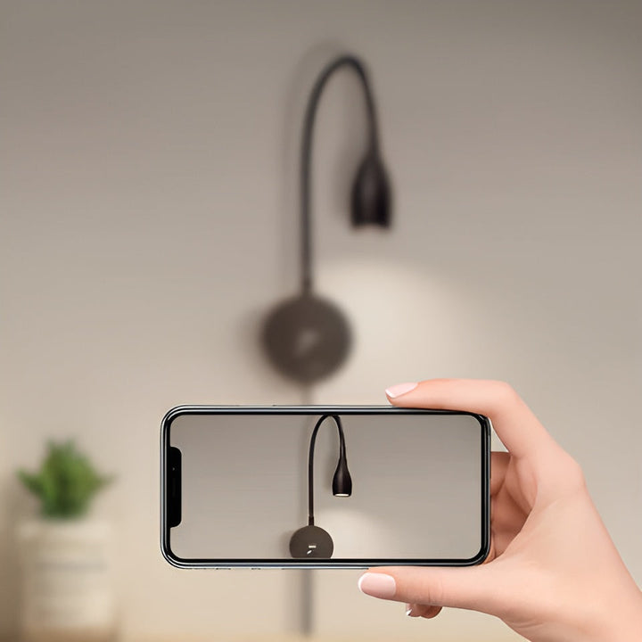 Swan-Neck Touch Control Væglampe med USB Oplader