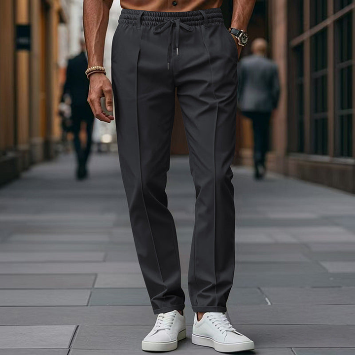 Elegant Tapered Fit Bukser med Elastisk Bund