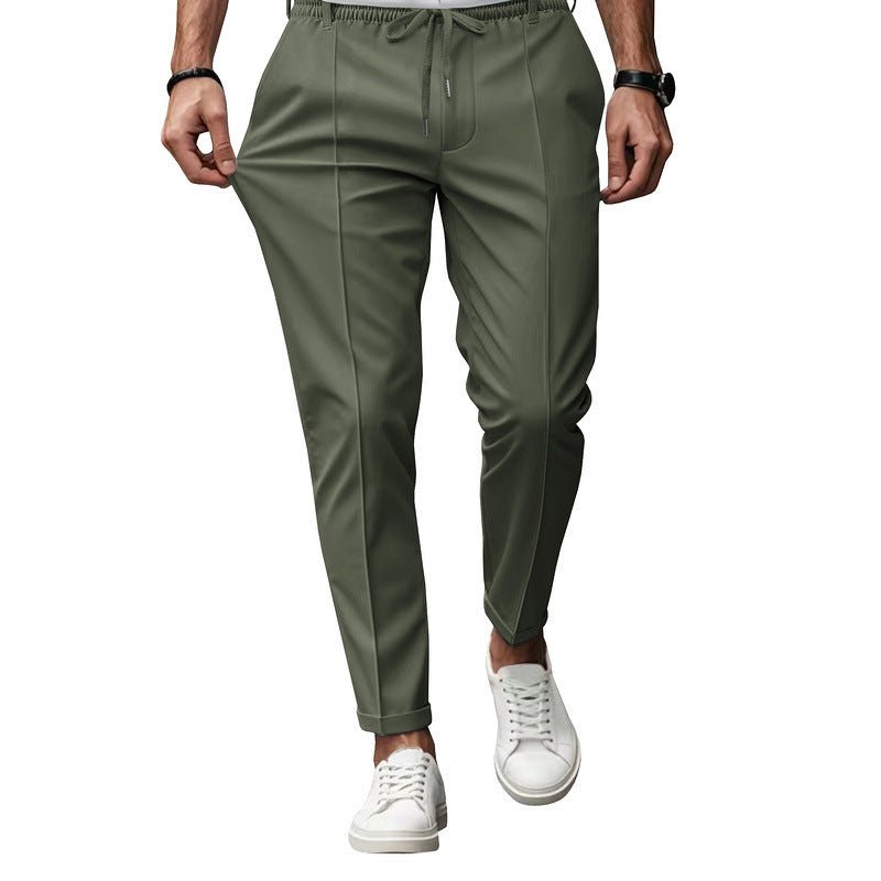 Elegant Tapered Fit Bukser med Elastisk Bund
