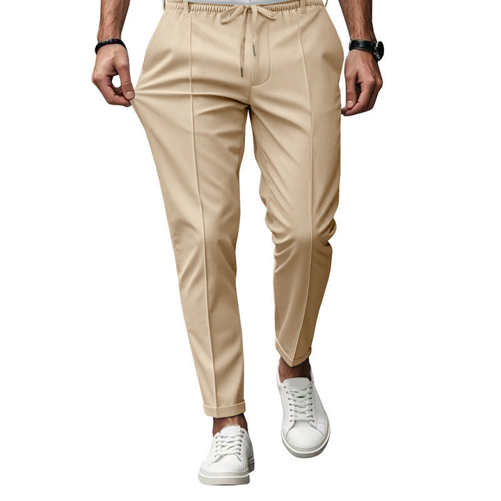 Elegant Tapered Fit Bukser med Elastisk Bund
