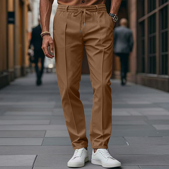 Elegant Tapered Fit Bukser med Elastisk Bund