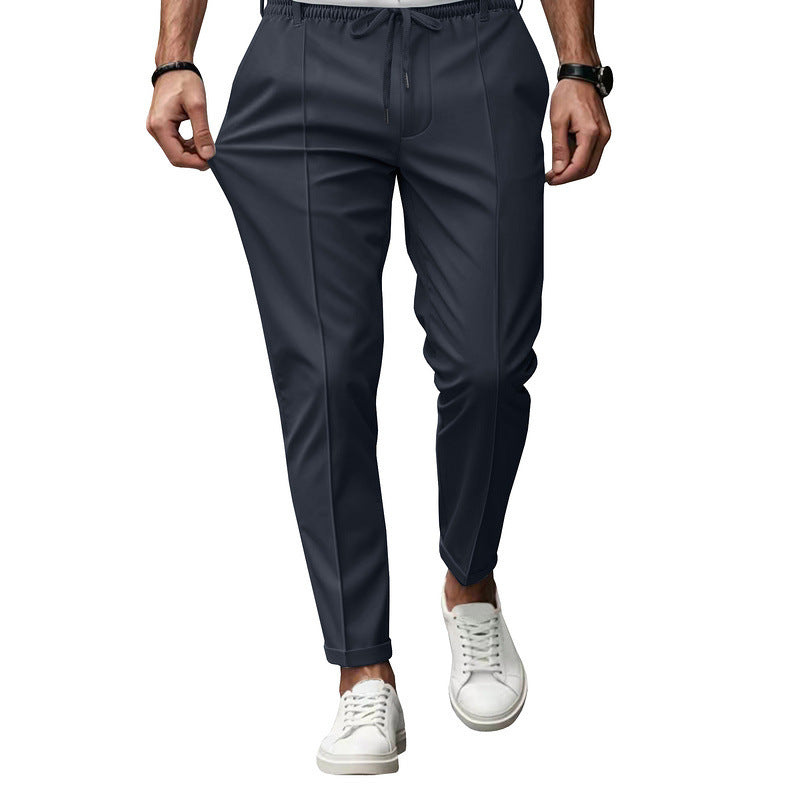 Elegant Tapered Fit Bukser med Elastisk Bund
