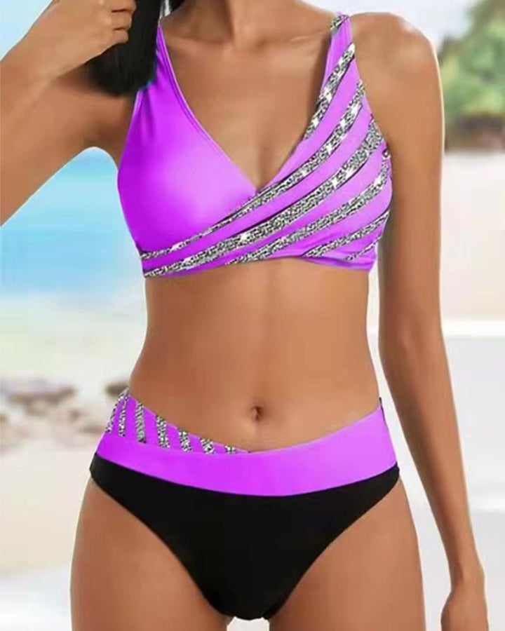 Solange | Kvinders Trykt Flatterende Bikini Sæt til Strand