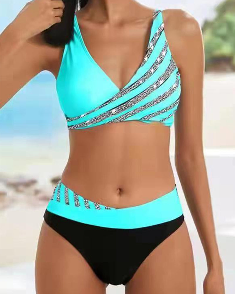 Solange | Kvinders Trykt Flatterende Bikini Sæt til Strand