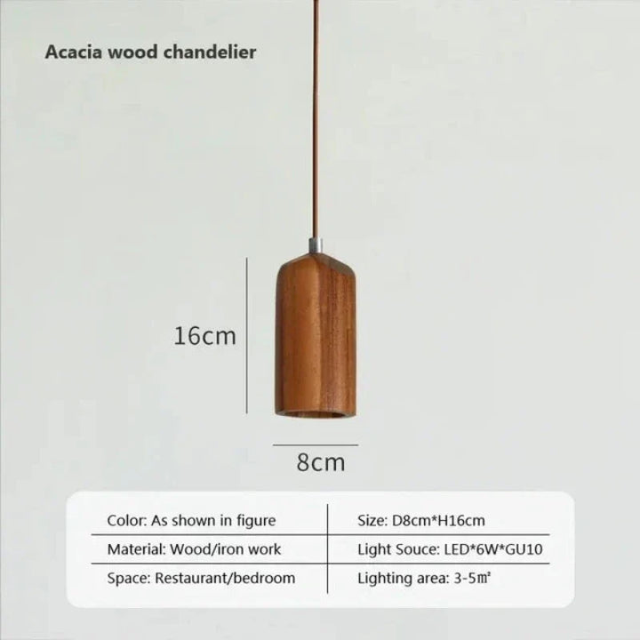 Minimalistisk Træ Pendel i Skandinavisk Design