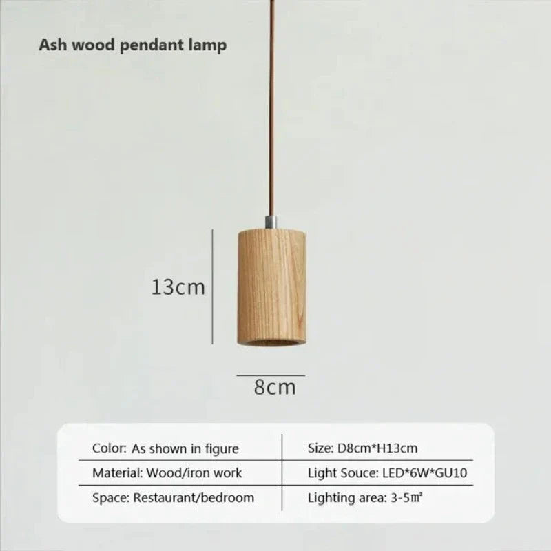Minimalistisk Træ Pendel i Skandinavisk Design