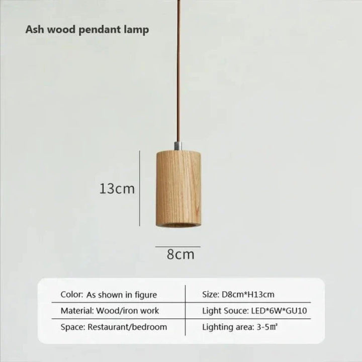 Minimalistisk Træ Pendel i Skandinavisk Design
