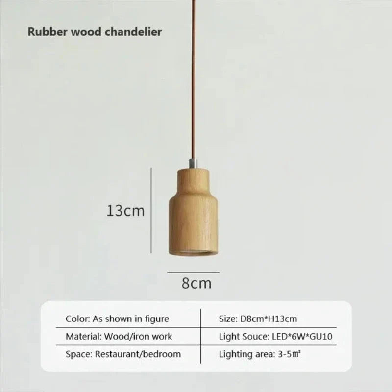 Minimalistisk Træ Pendel i Skandinavisk Design