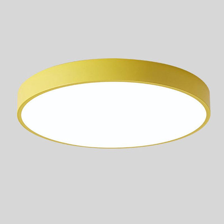 Træ Rund Loftlampe med Peberkage-design