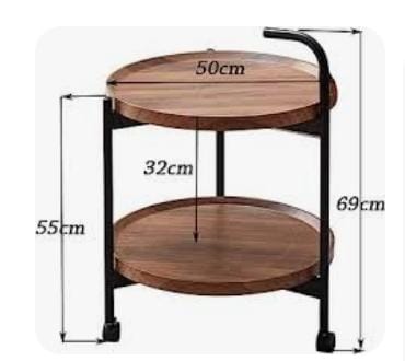 Multifunktionelt Dobbeltlags Trolleyvogn Sidebord i Metal
