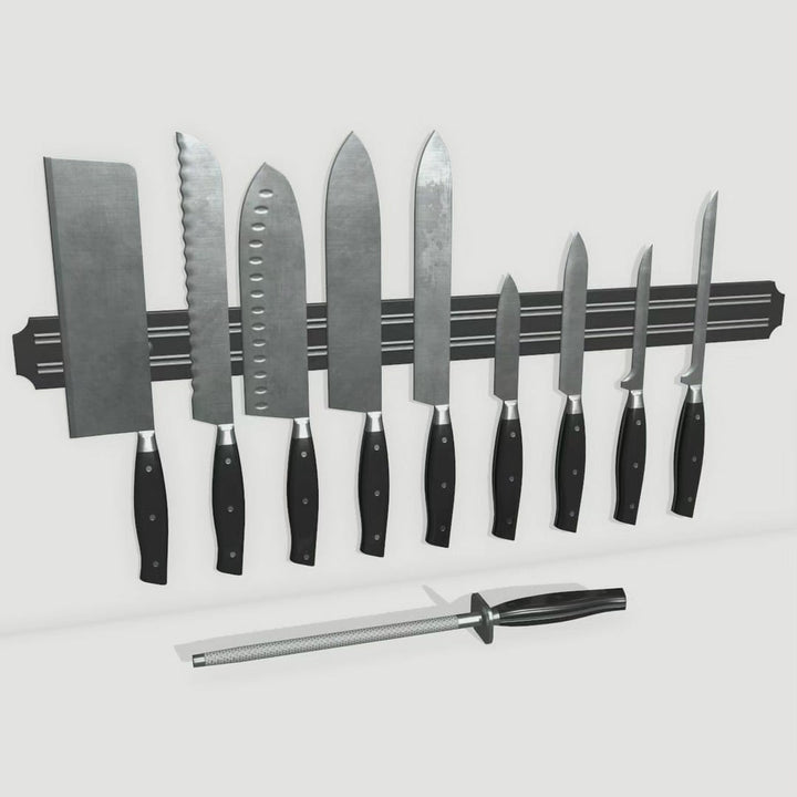 Magnetisk Knivholder i Stål til Vægmontering 50 cm