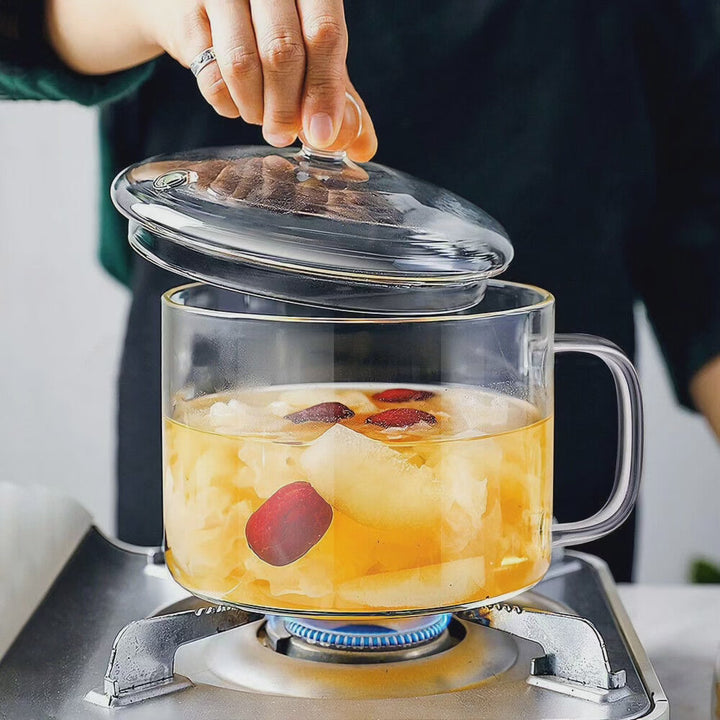 Varmebestandig Glas Gryde med Håndtag - 50 oz
